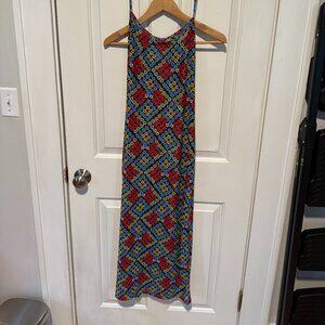 Fashion Brand Company double mesh Revenge dress - Multidot floral plaid